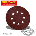 SANDING DISC VELCRO 115MM 120 GRIT WITH HOLES 10/PK - Power Tool Traders