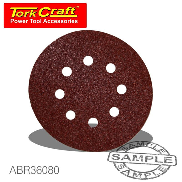 SANDING DISC VELCRO 150MM 80 GRIT WITH HOLES 10/PK - Power Tool Traders