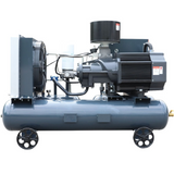 15kW 20Hp Detroit Portable Air Screw Compressor 68 Cfm / 1.9Cbm @ 1.0Mpa Direct Drive On 113L + 50L Pressure Vessel BZ-20