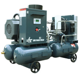 15kW 20Hp Detroit Portable Air Screw Compressor 68 Cfm / 1.9Cbm @ 1.0Mpa Direct Drive On 113L + 50L Pressure Vessel BZ-20