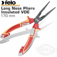 FELO PLIER LONG NOSE 170MM INSULATED VDE - Power Tool Traders