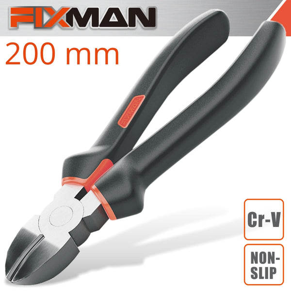 FIXMAN INDUSTRIAL DIAGONAL SIDE CUTTING PLIERS 8' 200MM - Power Tool Traders