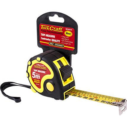 MEASURING TAPE MULTI LOCK 5M X 25MM LONG LIFE CONTRACTOR - Power Tool Traders