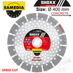 DIAMOND BLADE 400MM X 20 SEGMENTED IND REINF. CONCRETE SPEED CUT SHOXX - Power Tool Traders