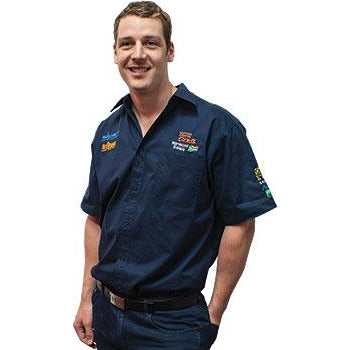VERMONT MENS - NAVY BLUE COTTON SHIRT - SMALL - Power Tool Traders