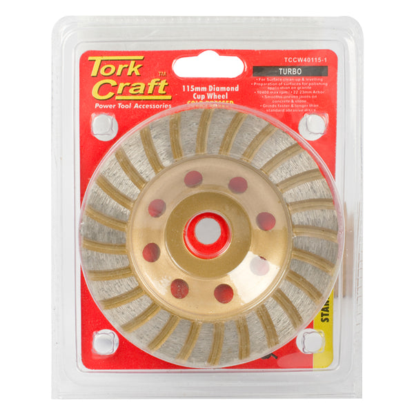 DIA. CUP WHEEL 115 X 22.23MM TURBO COLD PRESSED - Power Tool Traders