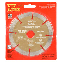 DIAMOND BLADE 10MM SEG FOR CUTTING BUILDING MATERIALS 115MM 22X23MM - Power Tool Traders
