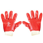 GLOVE PVC  RED KNIT WRIST - Power Tool Traders