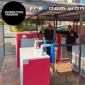 Freedom Won Installs Impressive Air Pipe Line and Probe Air 37Kw Variable Speed Drive Compressors