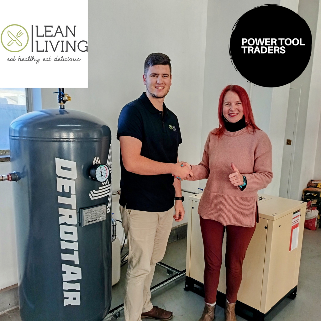 Powering Precision: Power Tool Traders Elevates Lean Living's Meal Production with a Detroit Screw Compressor!