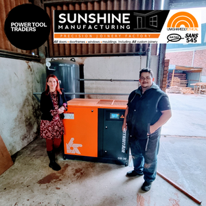 Sunshine Manufacturing Installs Detroit G2DB-30 Screw Compressor with 1000Lt Ozen Pressure Vessel