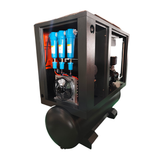 CZ-30FV Detroit Air Screw Compressor 30Hp/22kW 123Cfm @ 8 Bar Variable Speed On 400L Pressure Vessel With Air Dryer And Filtration