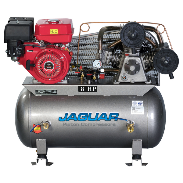 Jaguar Petrol Engine Air Compressor 113L 8Hp 12.5Bar 12.7CFM