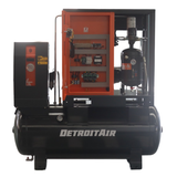 G2DB-10FF Premium Detroit Air Screw Compressor Full Feature 10Hp / 7.5Kw 31Cfm On 360L Pressure Vessel Including Dryer