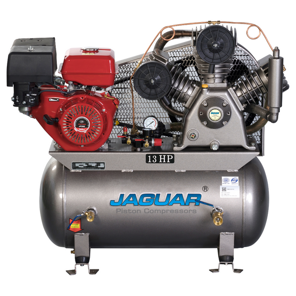 Jaguar Petrol Engine Air Compressor 113L 13Hp 12.5Bar 25CFM