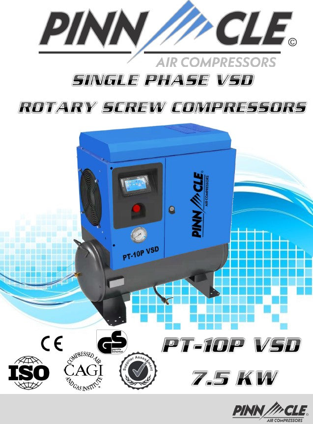 Pinnacle PT-10 VSD Variable Speed Drive Screw Compressor – Powertooltraders