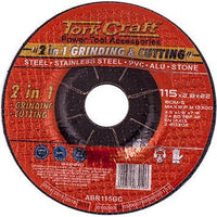 2 IN 1 GRINDING & CUTTING DISC 115MM X 2.8 X 0.22 STEEL/SS/PVA/ALU/STO - Power Tool Traders