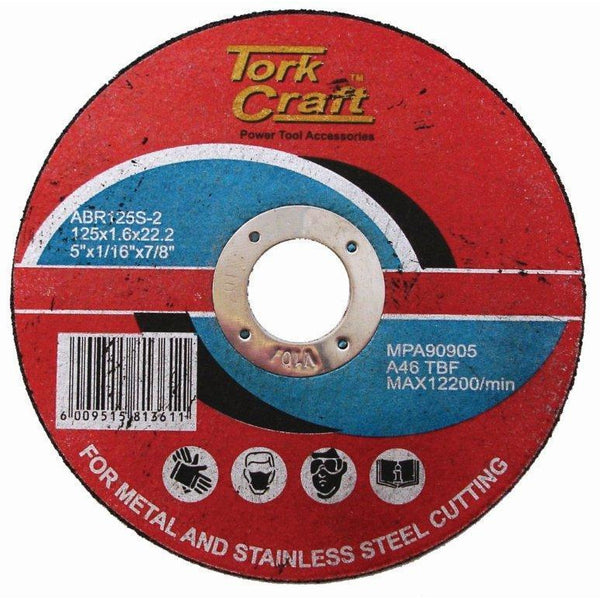 CUTTING DISC STEEL 125 X 1.6 X 22.2MM - Power Tool Traders