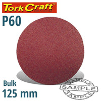 SANDING DISC VELCRO 125MM NO HOLE 60 GRIT BULK - Power Tool Traders