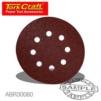 SANDING DISC VELCRO 115MM 60 GRIT WITH HOLES 10/PK - Power Tool Traders