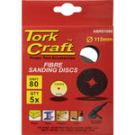 FIBRE DISC 115MM 80 GRIT 5/PACK - Power Tool Traders