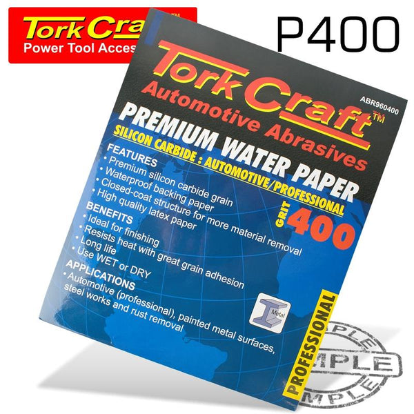 PREMIUM WATERPROOF PAPER  400 GRIT 230  X 28 (50 PIECE) AUTOMOTIVE - Power Tool Traders