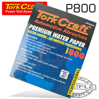 PREMIUM WATERPROOF PAPER  800 GRIT 230  X 280 (50 PIECE) AUTOMOTIVE - Power Tool Traders