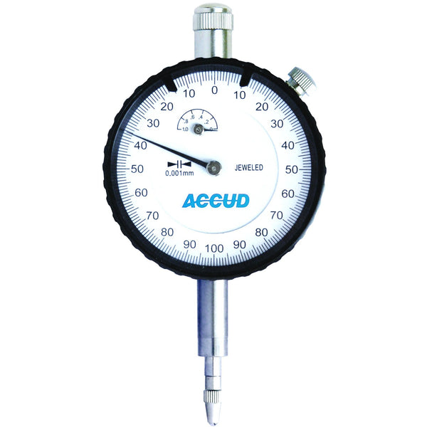 ACCUD DIAL INDICATOR WITH CALIBRATION CERTIFICATE 0-10MM (0.01MM) - Power Tool Traders