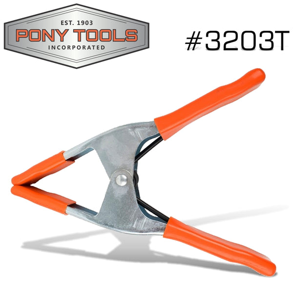 PONY 3' SPRING CLAMP WITH PROTECTIVE HANDLES & TIPS - Power Tool Traders