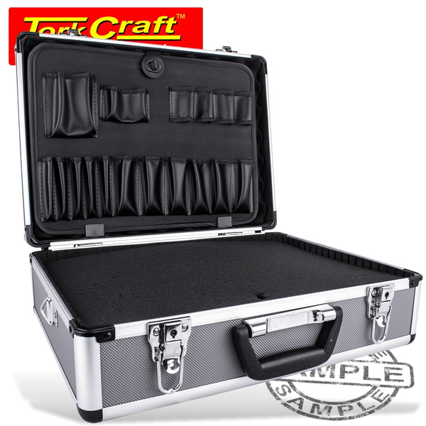 ALUMINIUM CASE 45.5 X 33 X 15.2 WITH 5 X DIVIDERS AND FOAM INSERTS - Power Tool Traders