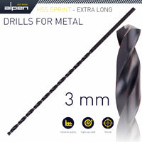 HSS DRILL BIT 3MM 150X100 EXTRA LONG - Power Tool Traders