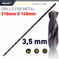 HSS DRILL BIT 3.5MM 210 X 145 EXTRA LONG - Power Tool Traders