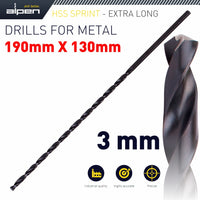 HSS DRILL BIT 3MM 190 X 130 EXTRA LONG - Power Tool Traders