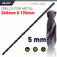 HSS DRILL BIT 5MM 245 X 170 EXTRA LONG - Power Tool Traders
