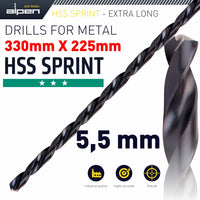 HSS DRILL BIT 5.5MM 330X225MM EXTRA LONG - Power Tool Traders