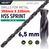 HSS DRILL BIT 6.5MM 350X235MM EXTRA LONG - Power Tool Traders