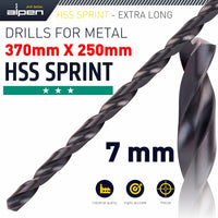 HSS DRILL BIT 7MM 370X250MM EXTRA LONG - Power Tool Traders