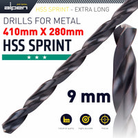 HSS DRILL BIT 9MM 410X280MM EXTRA LONG - Power Tool Traders