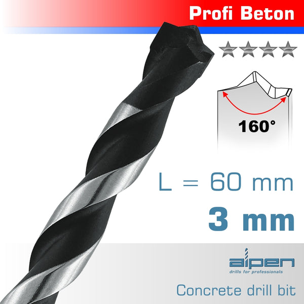 CONCRETE PROFI BETON DRILL BIT 3MM - Power Tool Traders