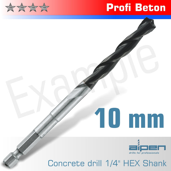 CONCRETE PROFI BETON DRILL BIT 10MM HEX SHANK - Power Tool Traders
