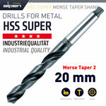 HSS SUPER 20MM MORSE TAPER 2 SHANK - Power Tool Traders