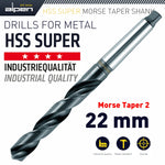 HSS SUPER 22MM MORSE TAPER 2 SHANK - Power Tool Traders