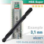 HSS SUPER DRILL BIT DOUBLE ENDED 3.1MM BULK - Power Tool Traders