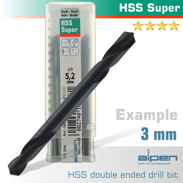 HSS SUPER DRILL BIT DOUBLE ENDED 3.0MM BULK - Power Tool Traders