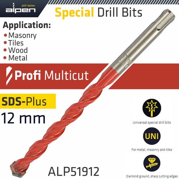 PROFI MULTICUT SDS DRILL BIT 12 X 160MM - Power Tool Traders