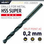 HSS SUPER DRILL BIT 0.2MM BULK - Power Tool Traders