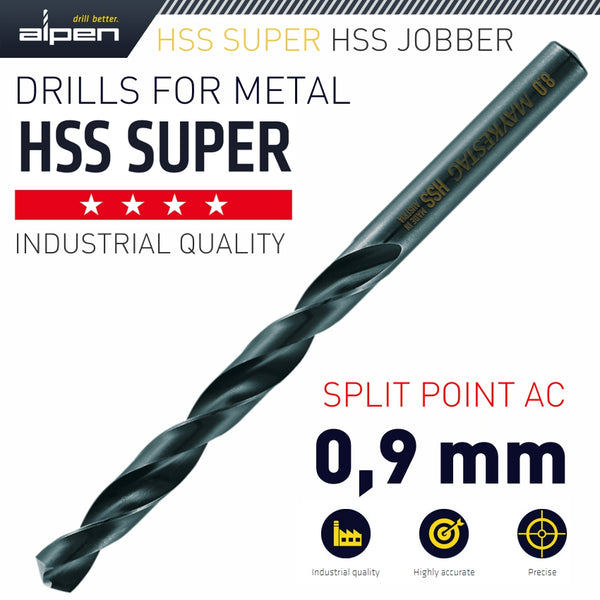 HSS SUPER DRILL BIT 0.9MM BULK - Power Tool Traders