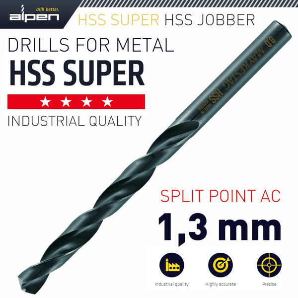 HSS SUPER DRILL BIT 1.3MM BULK - Power Tool Traders