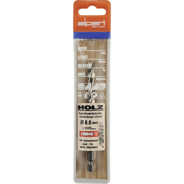 HSS WOOD BIT 4MM HEX SHANK - Power Tool Traders