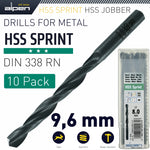 HSS SPRINT DRILL BIT 9.6MM BULK IND.PACK - Power Tool Traders